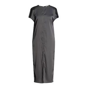 NWT New $232 Skills & Genes Grey Satin Midi Dress Size 6